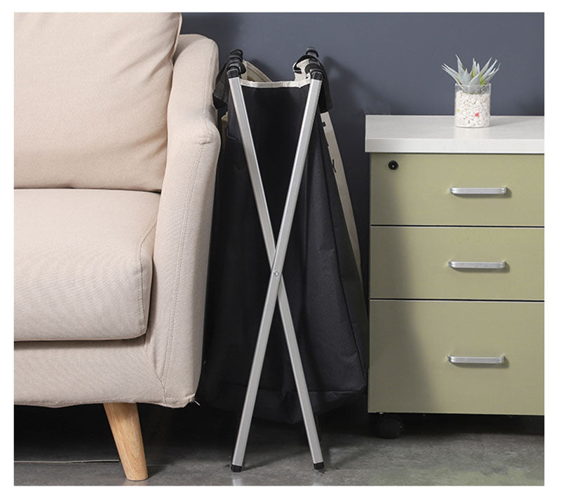Example of how the Foldable laundry basket separator is easy to fold and pack away