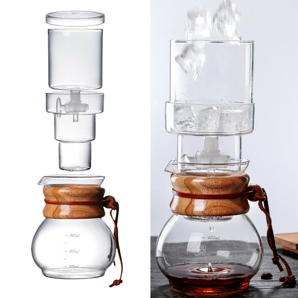 cold brew ice dripper coffee pot being used