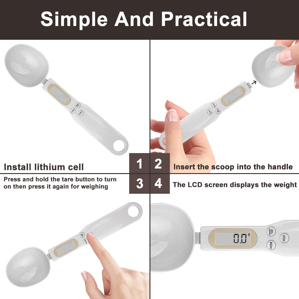 How to use the digital measuring spoon