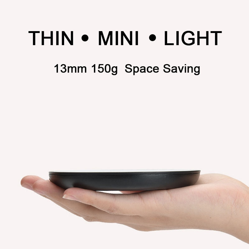 Mug warmer being held on someone's palm - thin - mini - light
