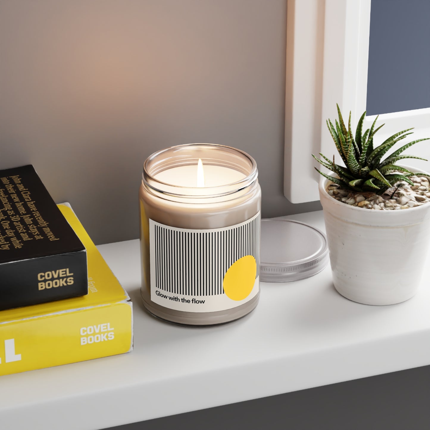 Glow with the Flow Bauhaus-inspired scented candle