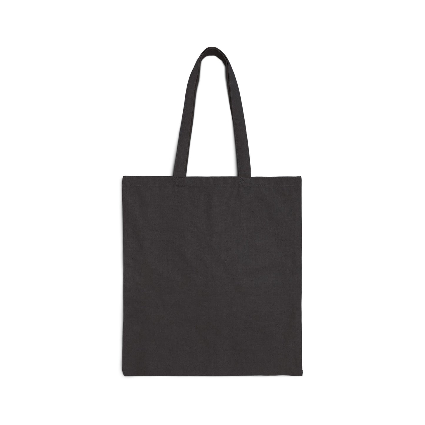 Back view of black Abstract Colourful Bauhaus Canvas Tote Bag