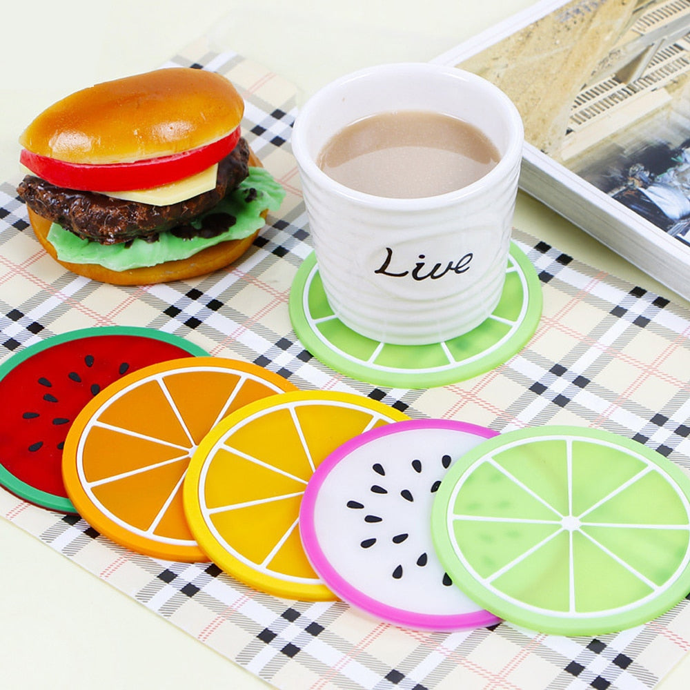 Fruit Shaped Silicone Coasters