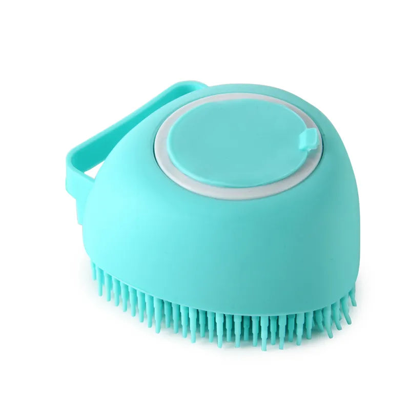 Blue heart shaped Pet Bath Brush