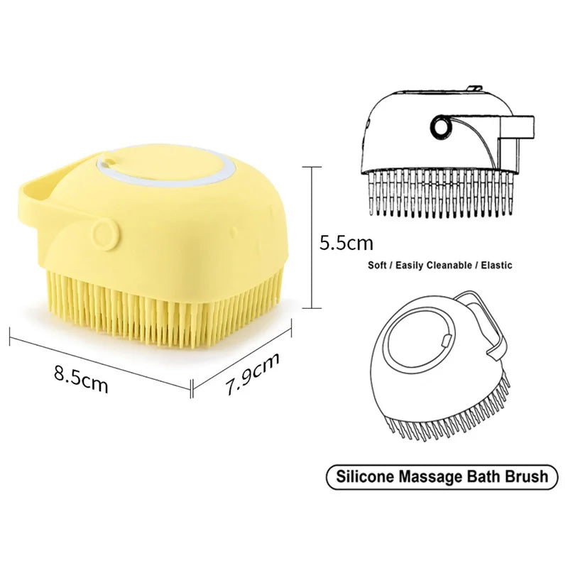 Dimensions of the Pet Bath Brush