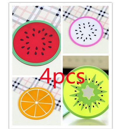 Fruit Shaped Silicone Coasters