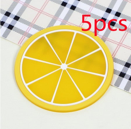 Fruit Shaped Silicone Coasters