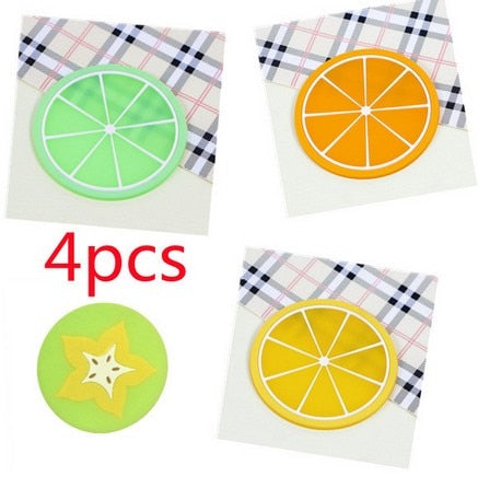 Fruit Shaped Silicone Coasters