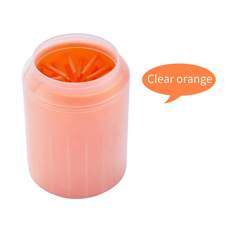 Orange pet paw cleaners