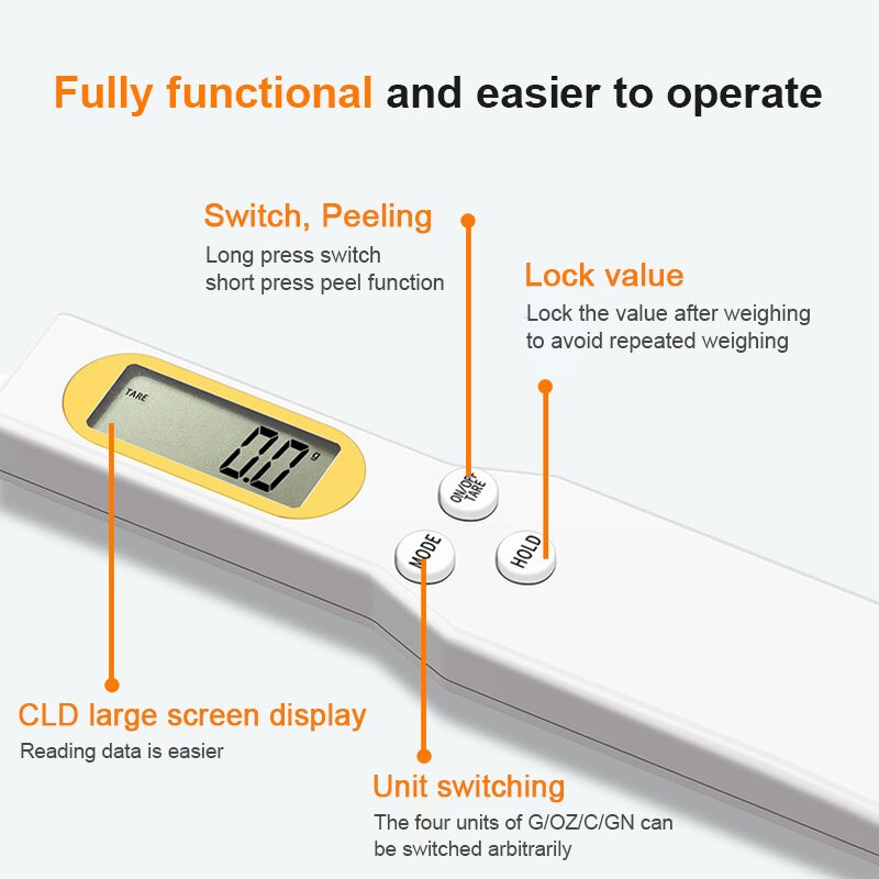 features of the digital measuring spoon 