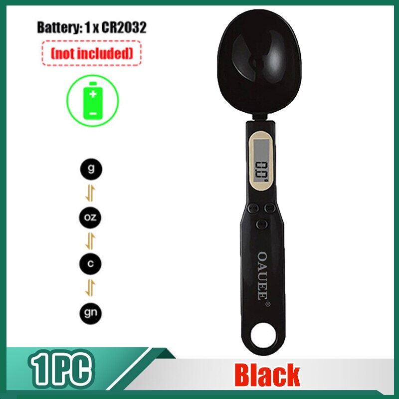 black digital measuring spoon  