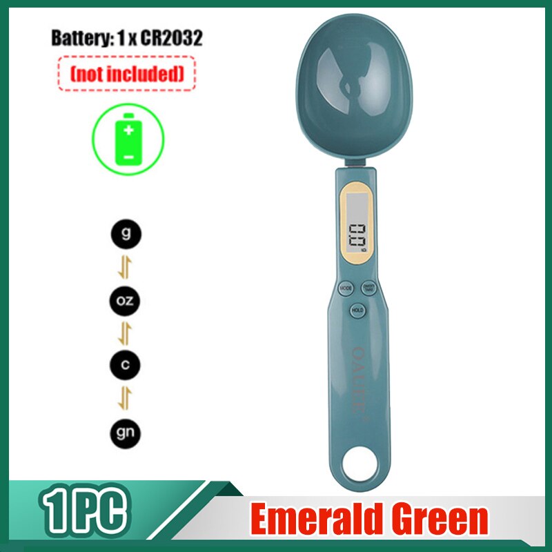 Emerald green digital measuring spoon 