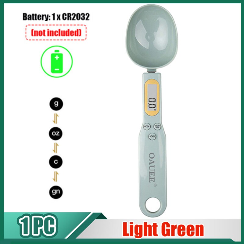 Light green digital measuring spoon 