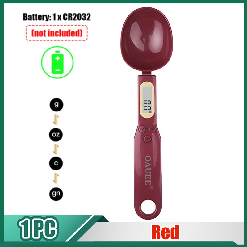 Wine red digital measuring spoon 