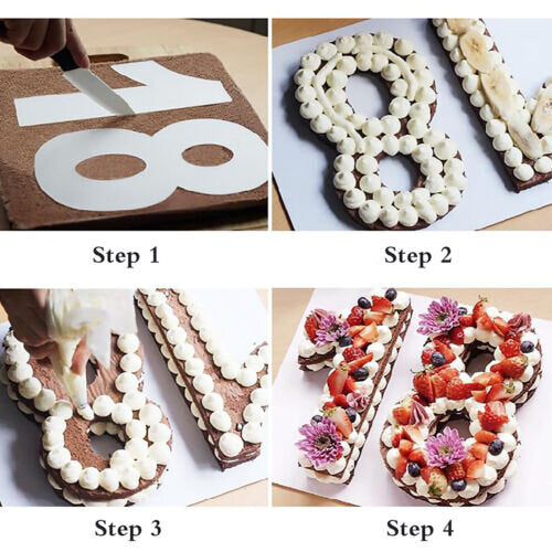 How to use the 0 -8 numbers cake stencil set