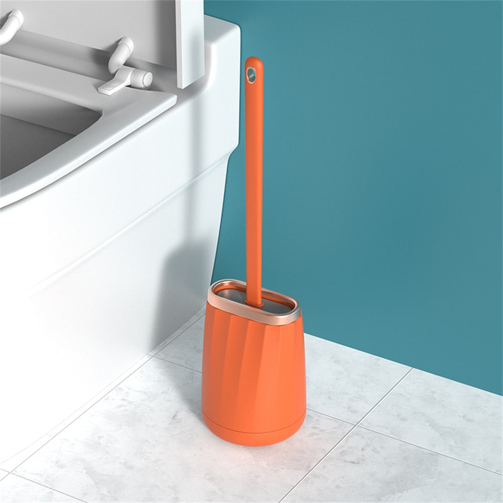 Orange on sale toilet brush