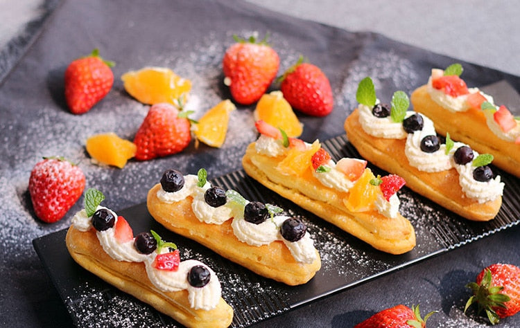 decorated eclairs