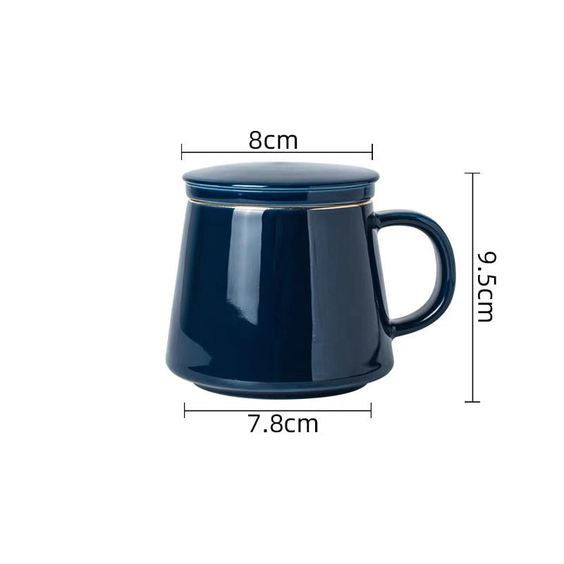 Blue Tea Infuser Mug Set 