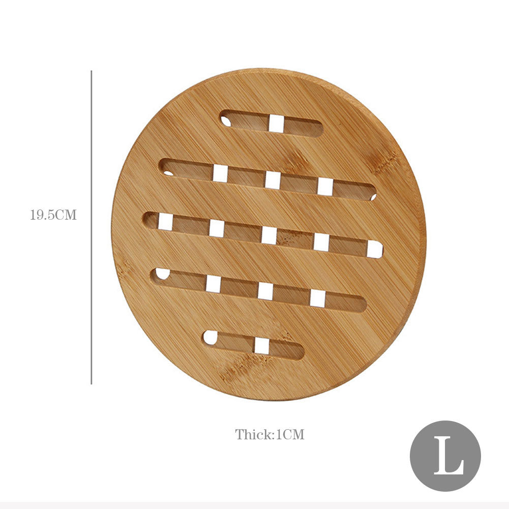 Circle Non-Slip Heat Resistant Bamboo Dish Mat