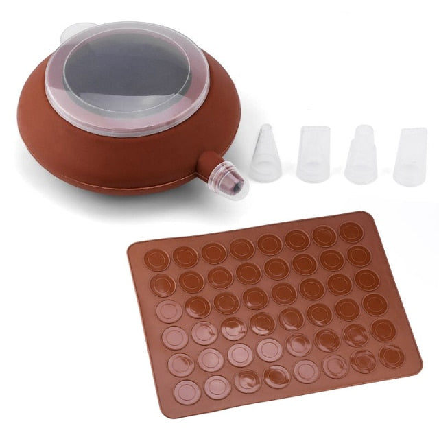 Hard nozzle macaron baking kit with silicone mat