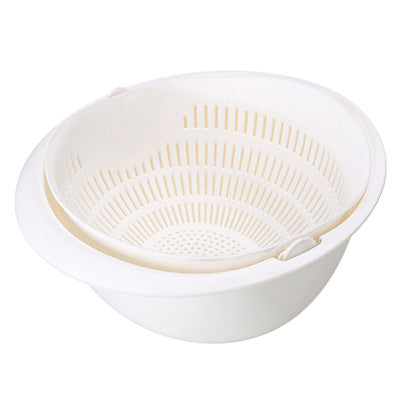 White Double-Layered Colander