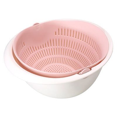 Pink Double-Layered Colander