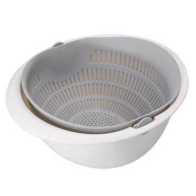 Grey Double-Layered Colander