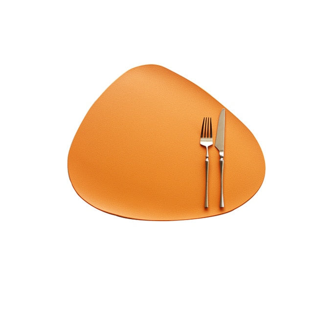 Orange Faux Leather Placemats