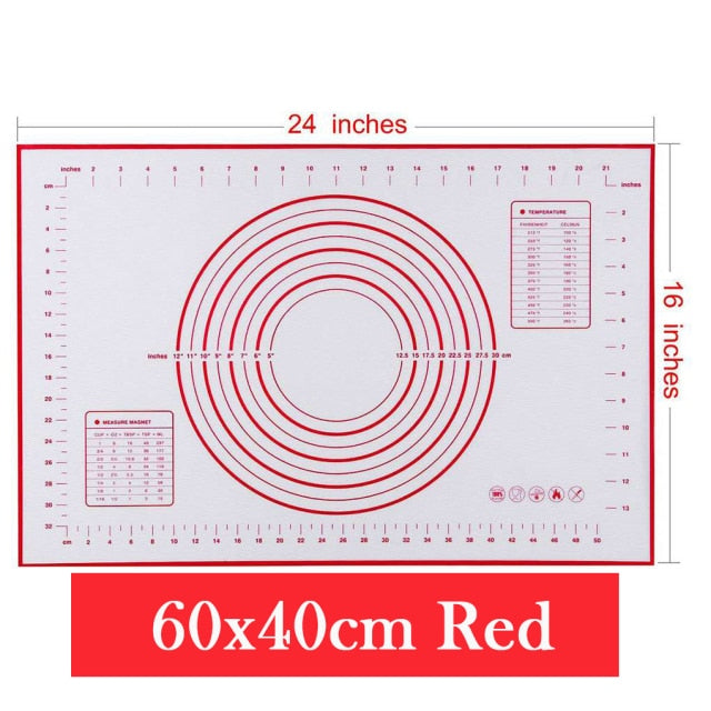 60 x 40cm red silicone baking mat