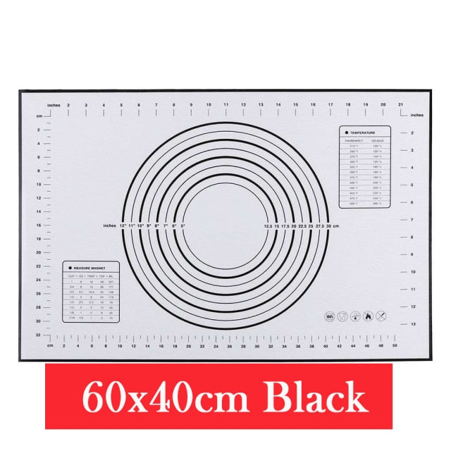 60 x 40cm black silicone baking mat