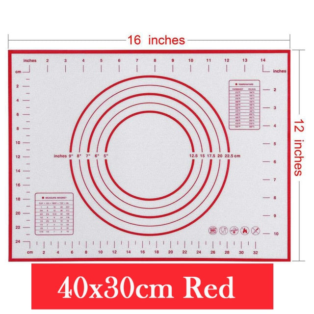 40 x 30cm red silicone baking mat