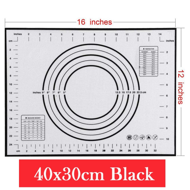 40 x 30 black silicone baking mat