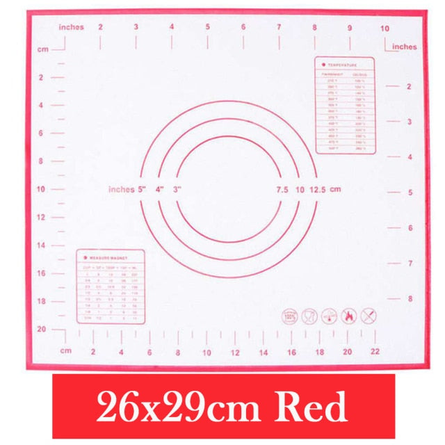 26 x 29cm red silicone baking mat