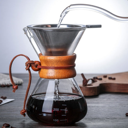 Pour Over Coffee Maker in use 