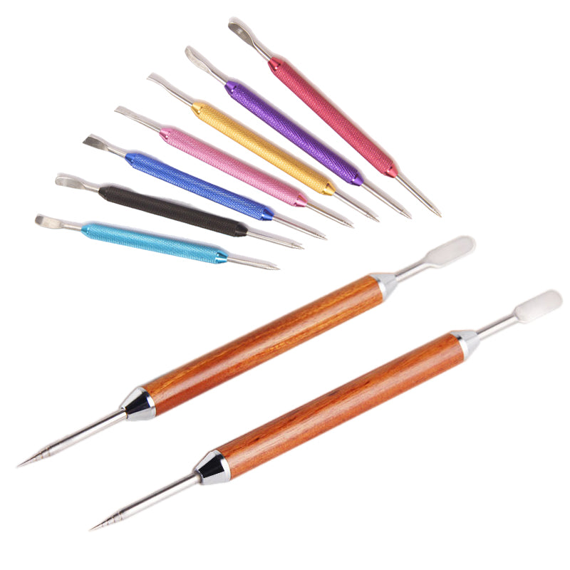 colourful and wooden latte art pens