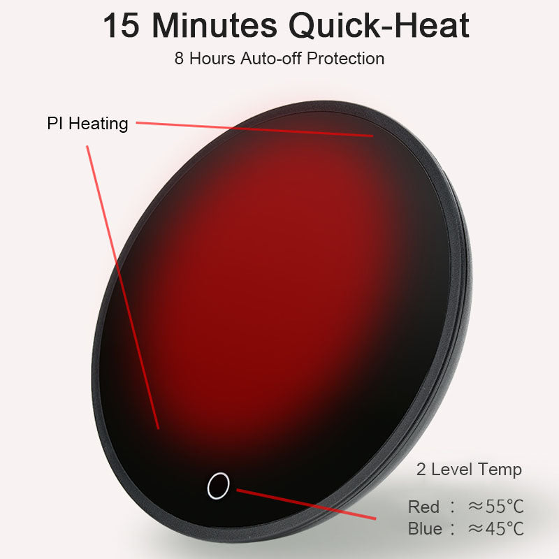 Featured temperatures of the mug warmer