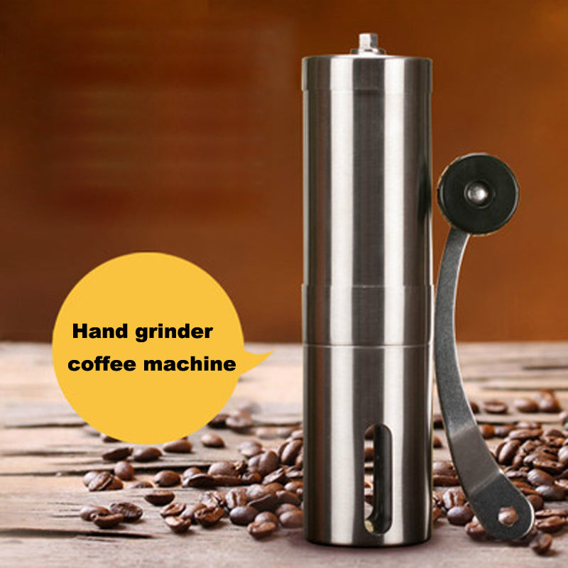 Manual coffee grinder separated into parts