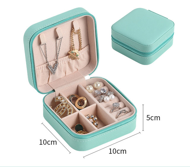 Green Personalised Jewellery Box in use