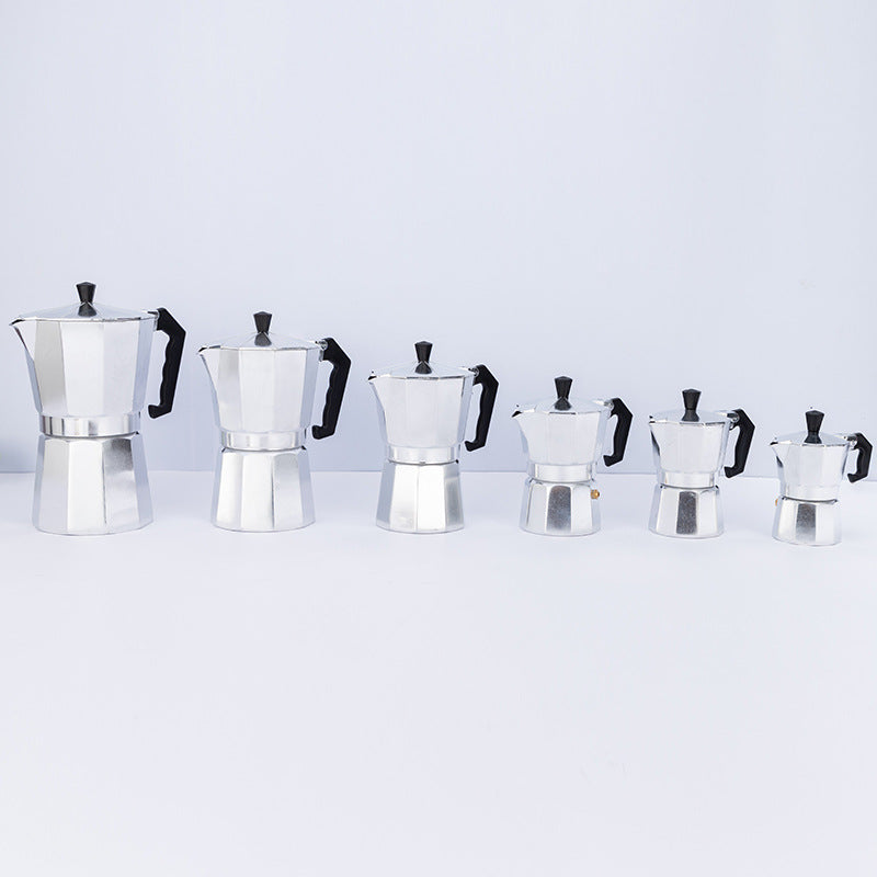 Different sizes of Moka Coffee Pots