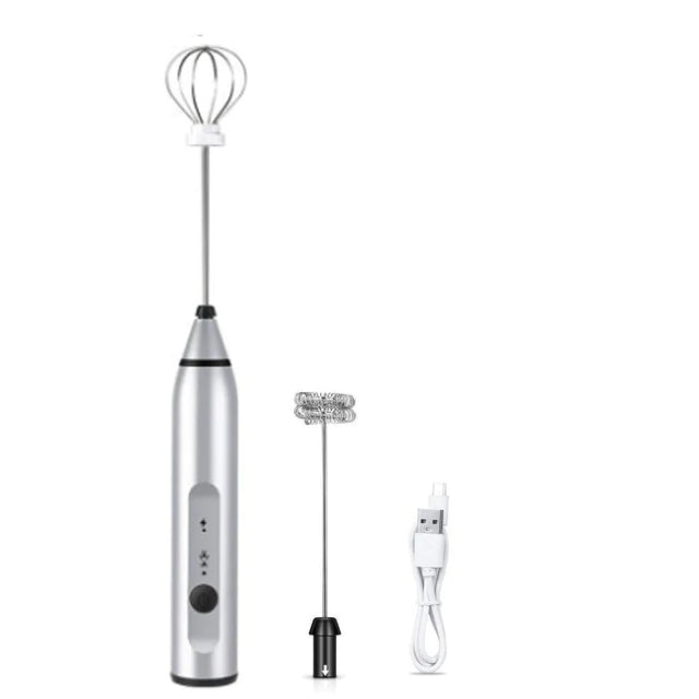 Silver Rechargeable Electric Whisk