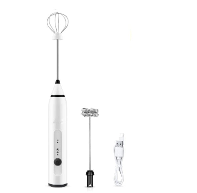 White Rechargeable Electric Whisk